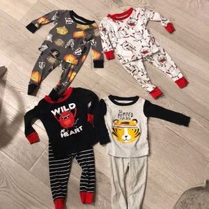 2 piece carters pajama sets (set of 4)